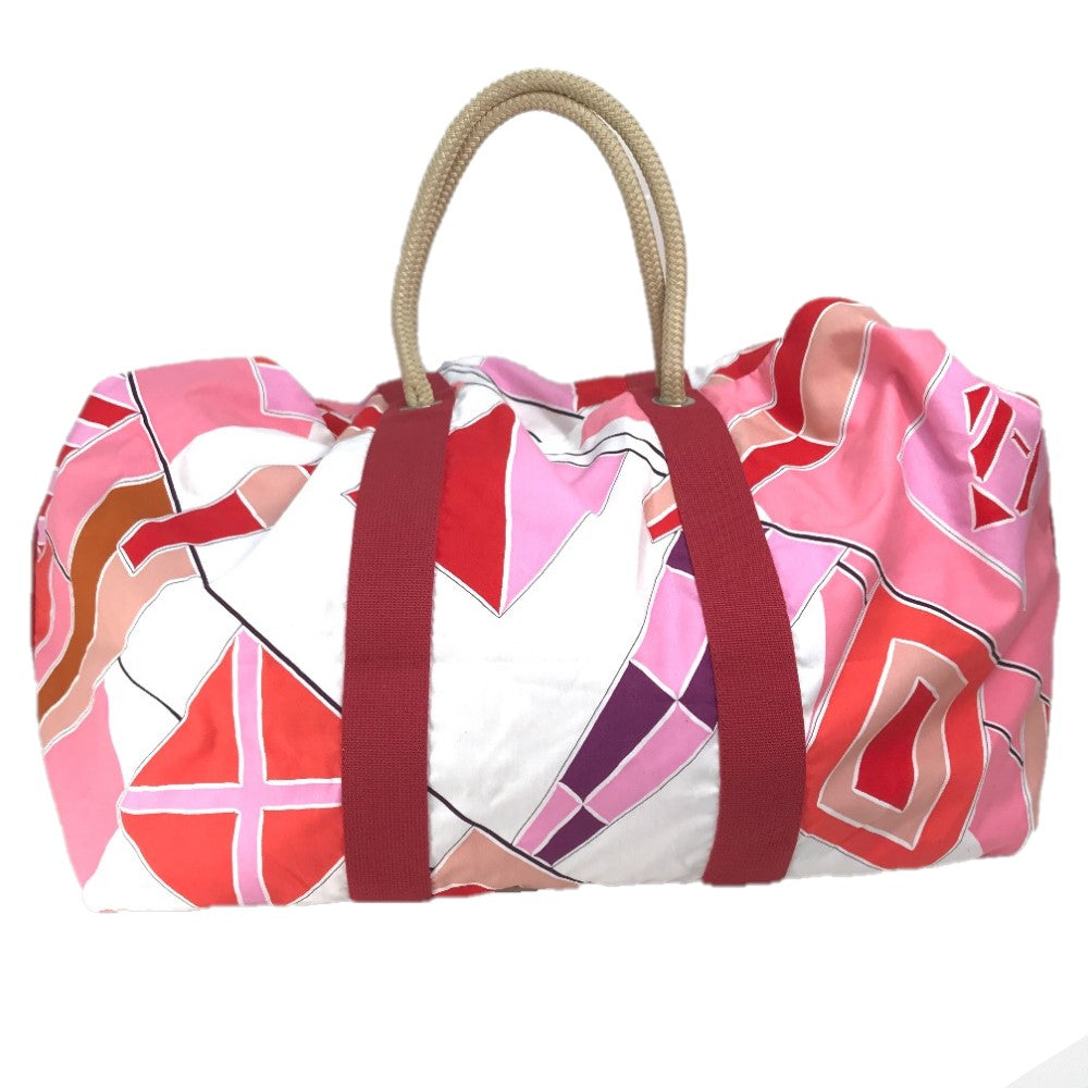 Tote Bag Cotton X Type Beach Bag Red Pink