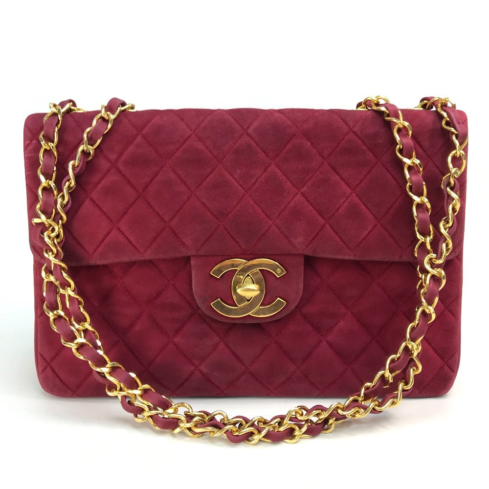 Chanel suede Bordeaux CC COCO Mark Decama Shoulder Bag