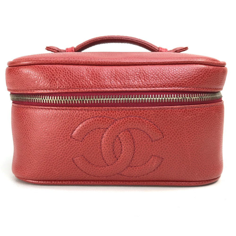 Chanel Caviar skin x ouch Red Gold Handbag
