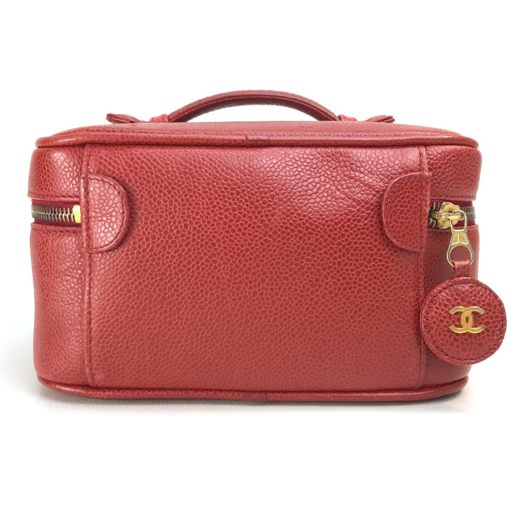 Chanel Caviar skin x ouch Red Gold Handbag