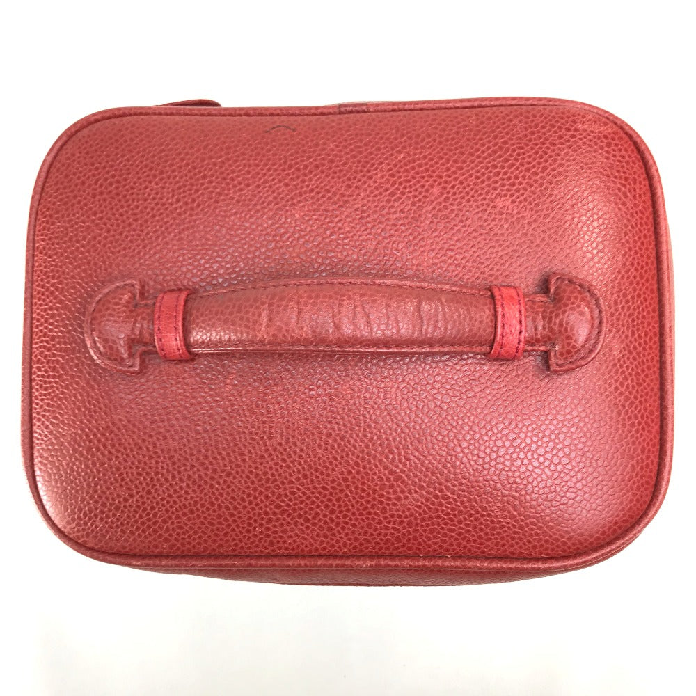 Chanel Caviar skin x ouch Red Gold Handbag
