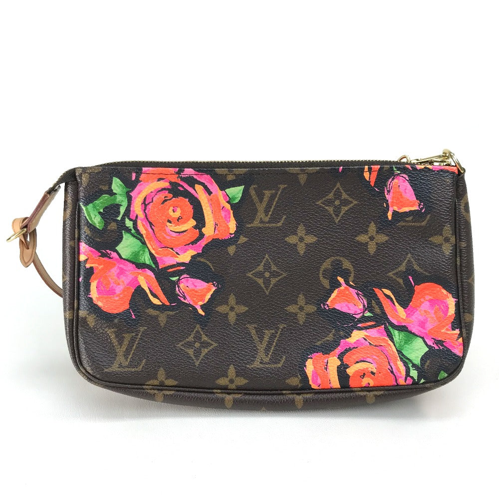 Louis Vuitton Pouch M48615 rose Pochette Accessoar Monogram Canvas Brown Clutch Bag
