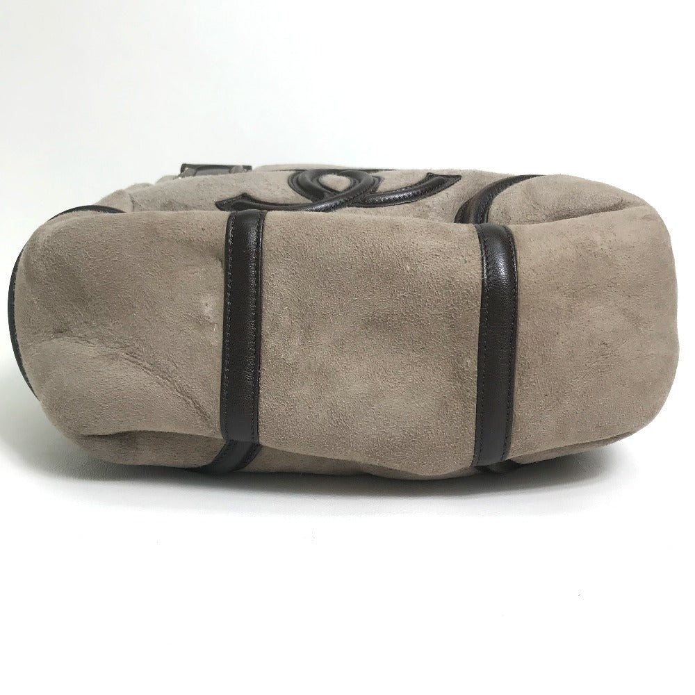 CHANEL Tote Bag Mouton, Leather Brown CC COCO Mark Half Matelasse