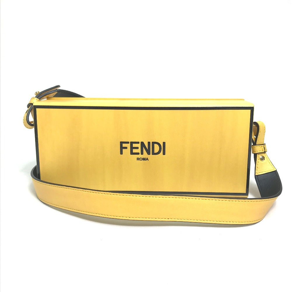 Fendi Shoulder Bag 7Va520 Leather Black Yellow