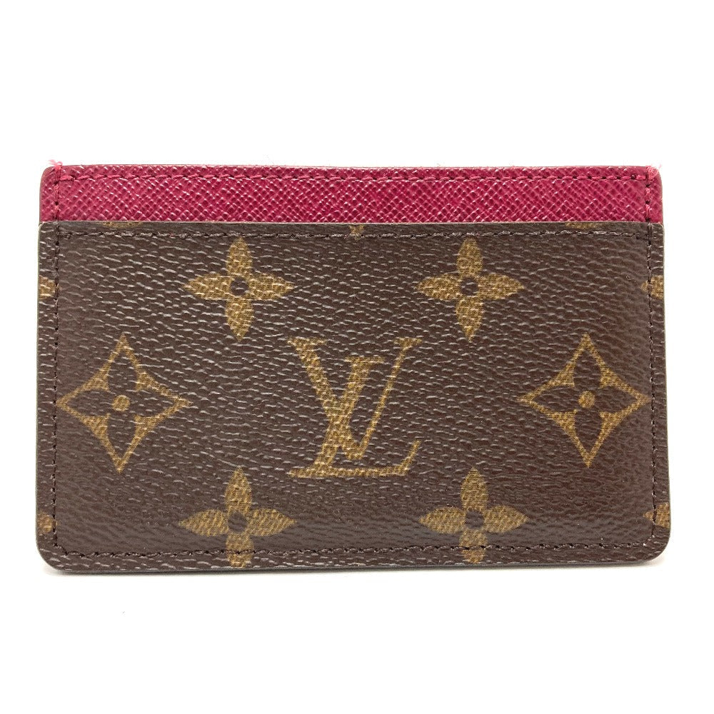 Louis Vuitton M60703 Porte Cartes Simple Monogram Canvas Brown Wallet Case