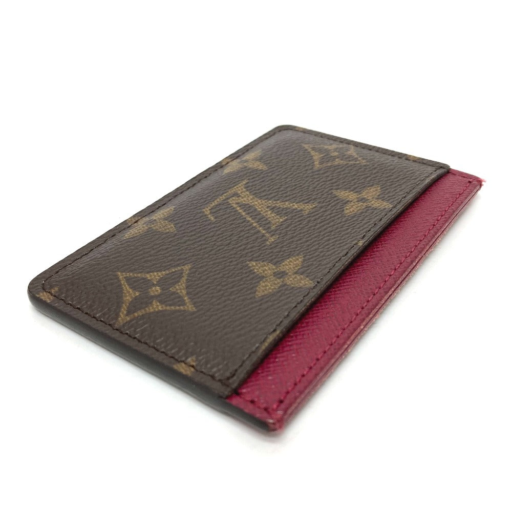 Louis Vuitton M60703 Porte Cartes Simple Monogram Canvas Brown Wallet Case