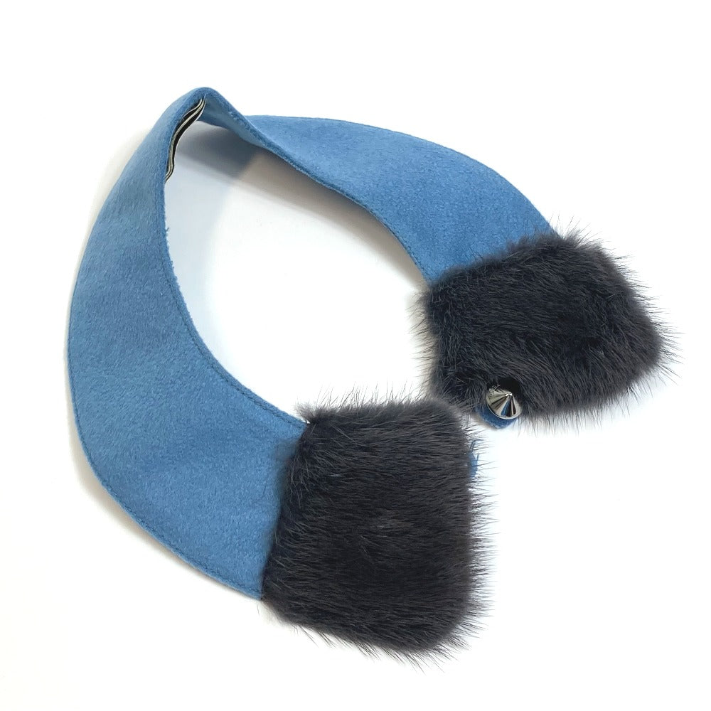Fendi Other Fashion Goods Cashmere False Collar Attached Color Blue Gray Travel Bag