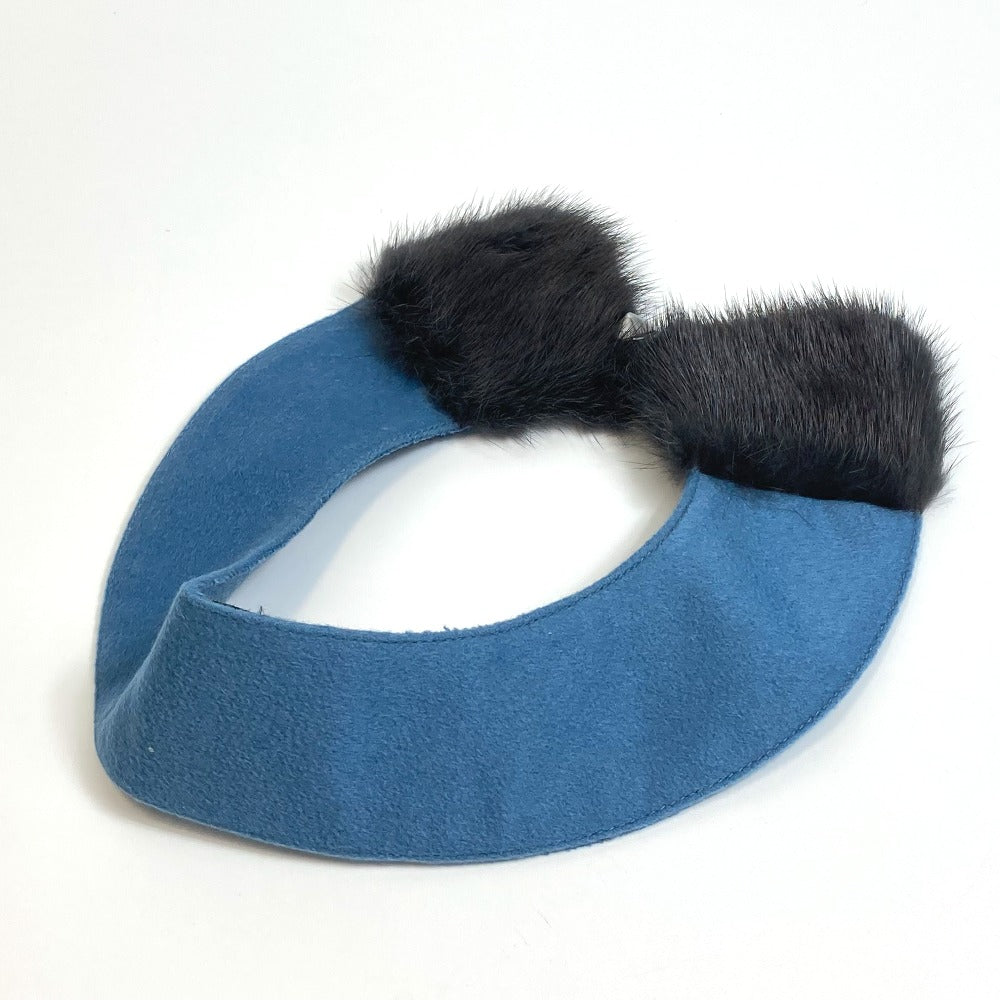 Fendi Other Fashion Goods Cashmere False Collar Attached Color Blue Gray Travel Bag