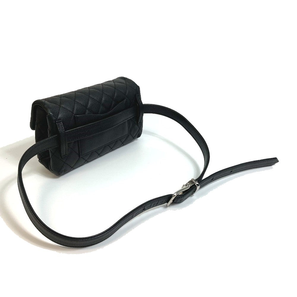 CHANEL Waist bag Soft caviar skin black 2.55 Matrasse Women  