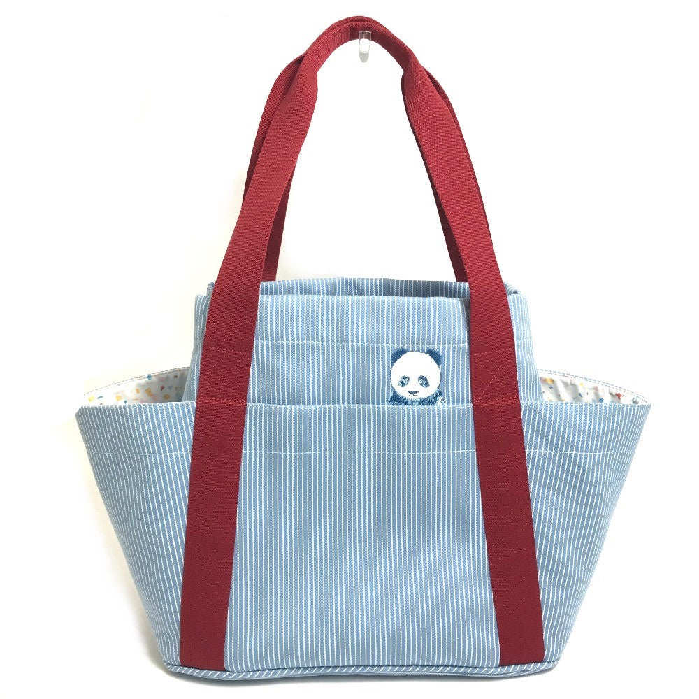 Tote Bag X Panda Pass Pass Mothers Canvas Blue