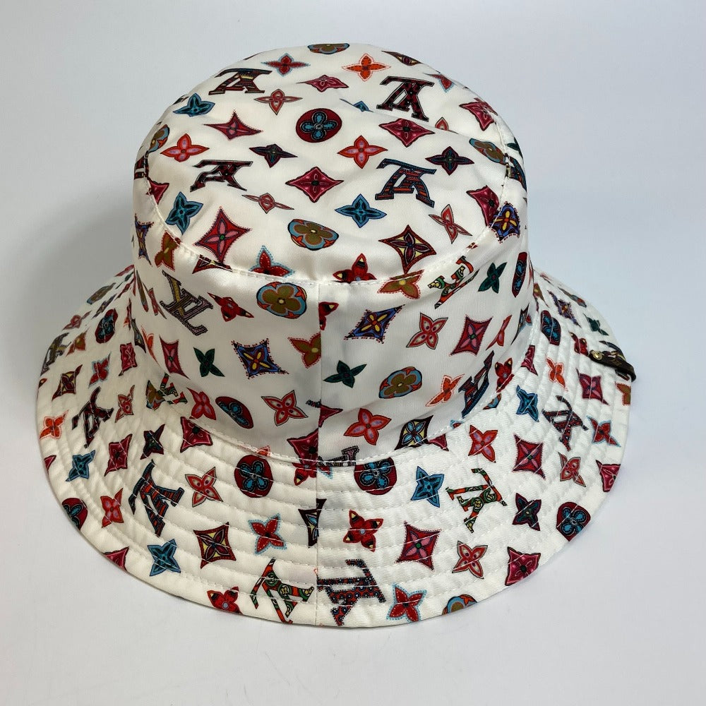 Louis Vuitton M76718 x Bob Lovely Gram Monogram Nylon White Multicolor Hat