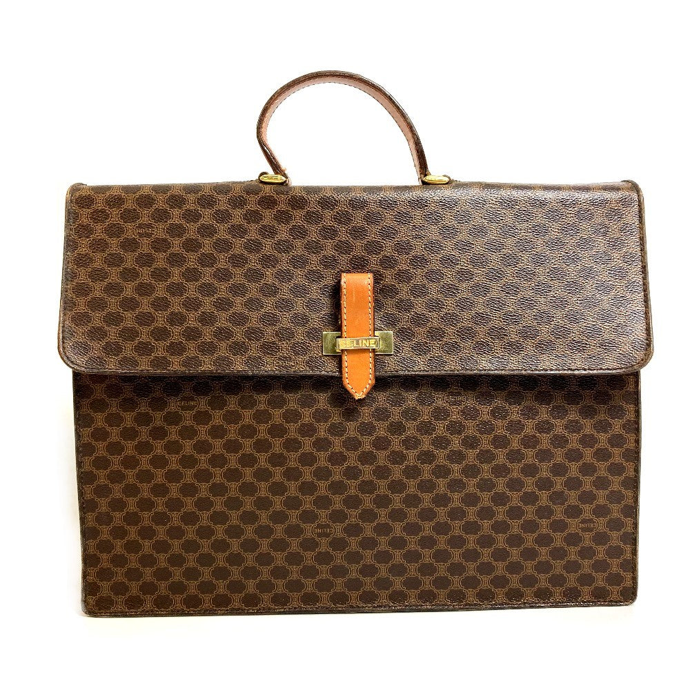 Business Bag Pvc Macadam Unisex(Unisex) Leather Brown Travel Bag