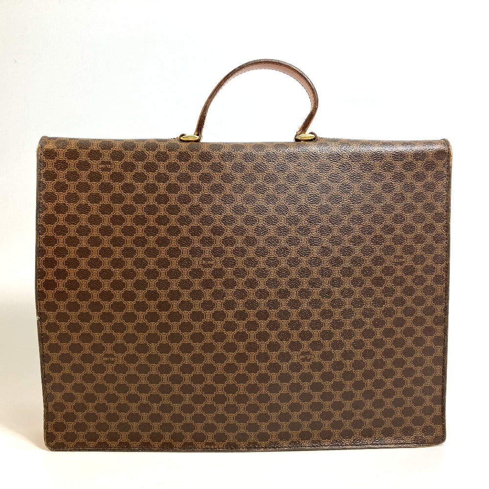 Business Bag Pvc Macadam Unisex(Unisex) Leather Brown Travel Bag