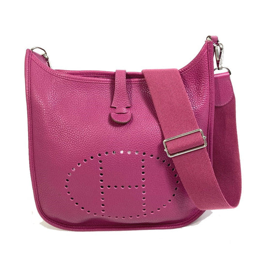 Shoulder Bag Taurillon Clemence Purple Type Evelyn