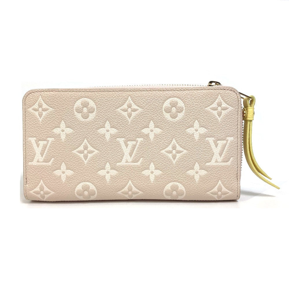 Louis Vuitton Long Purse M81279 Ann Platt Monogram Leather Beige Pink Wallet Case