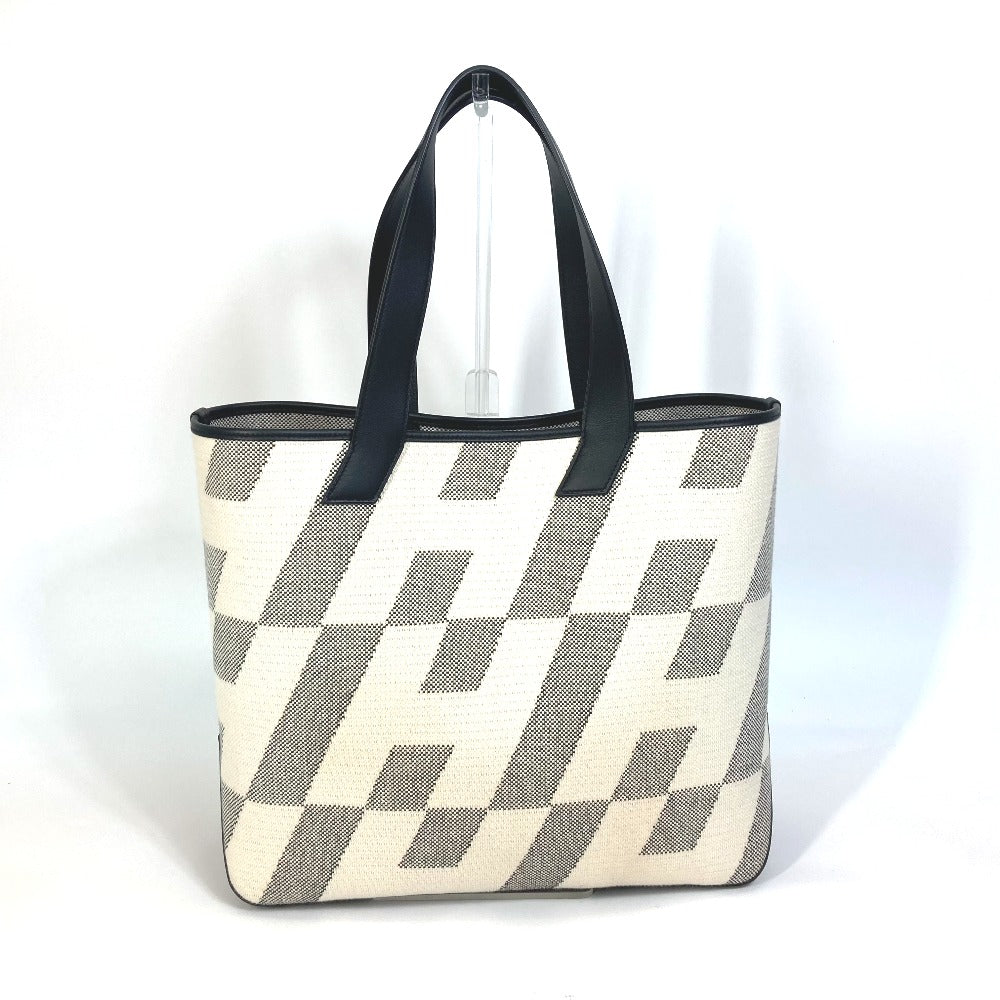Hermes Tote Bag Vaux Swift Hippo Bias Ambier Gm Canvas Black White