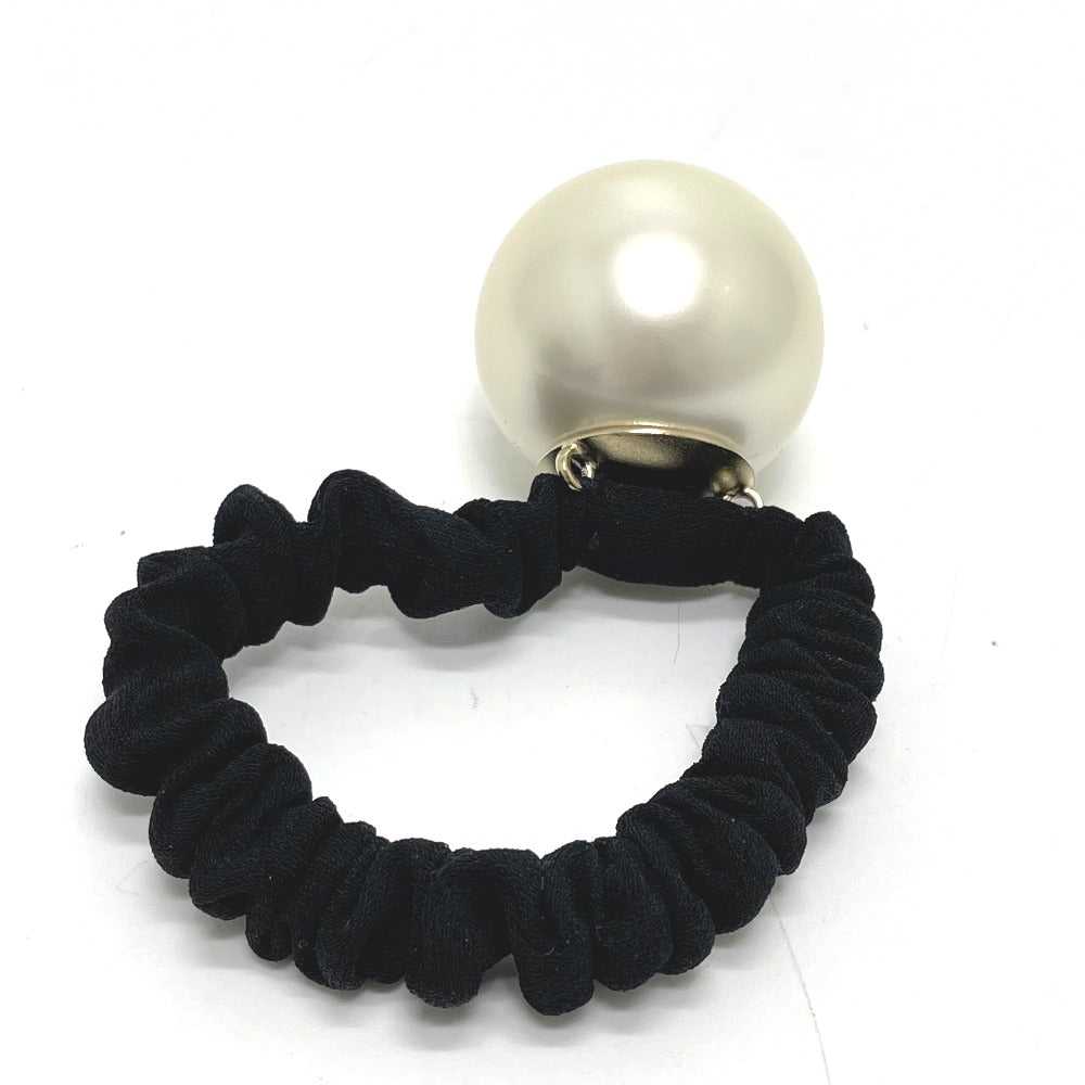 Chanel Hair rubber Fake pearls rubber x Black White Handbag