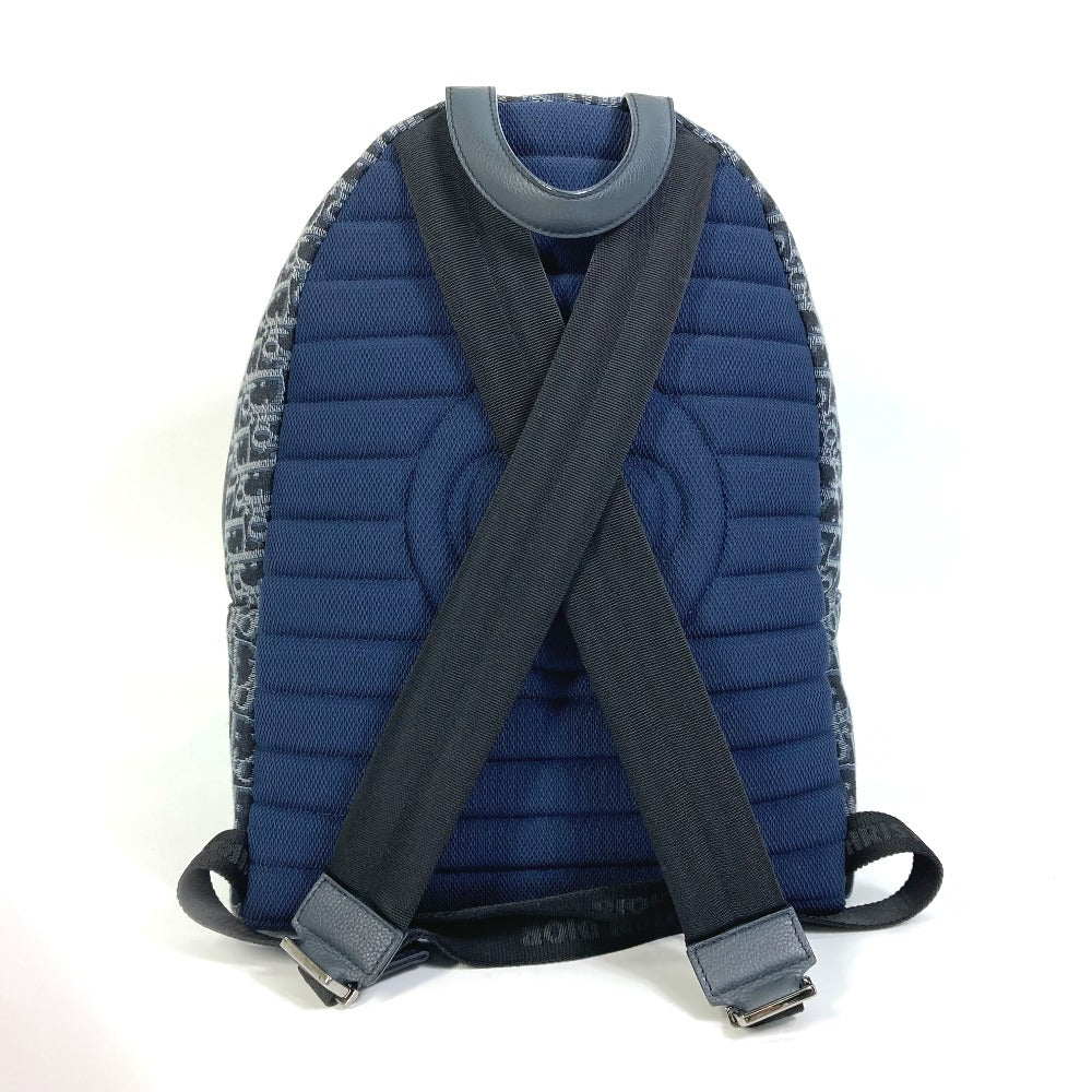 Dior Backpack Navy Trotter Oblique Backpack Mens Handbag Leather Canvas