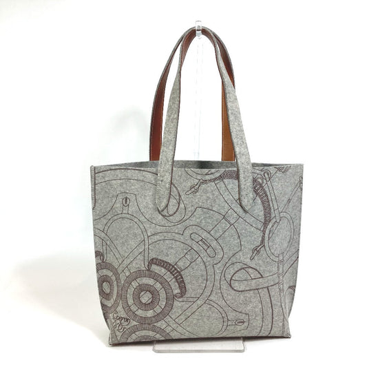 Tote Bag Felt, Gray Shoulder Bag Shoulder Leather
