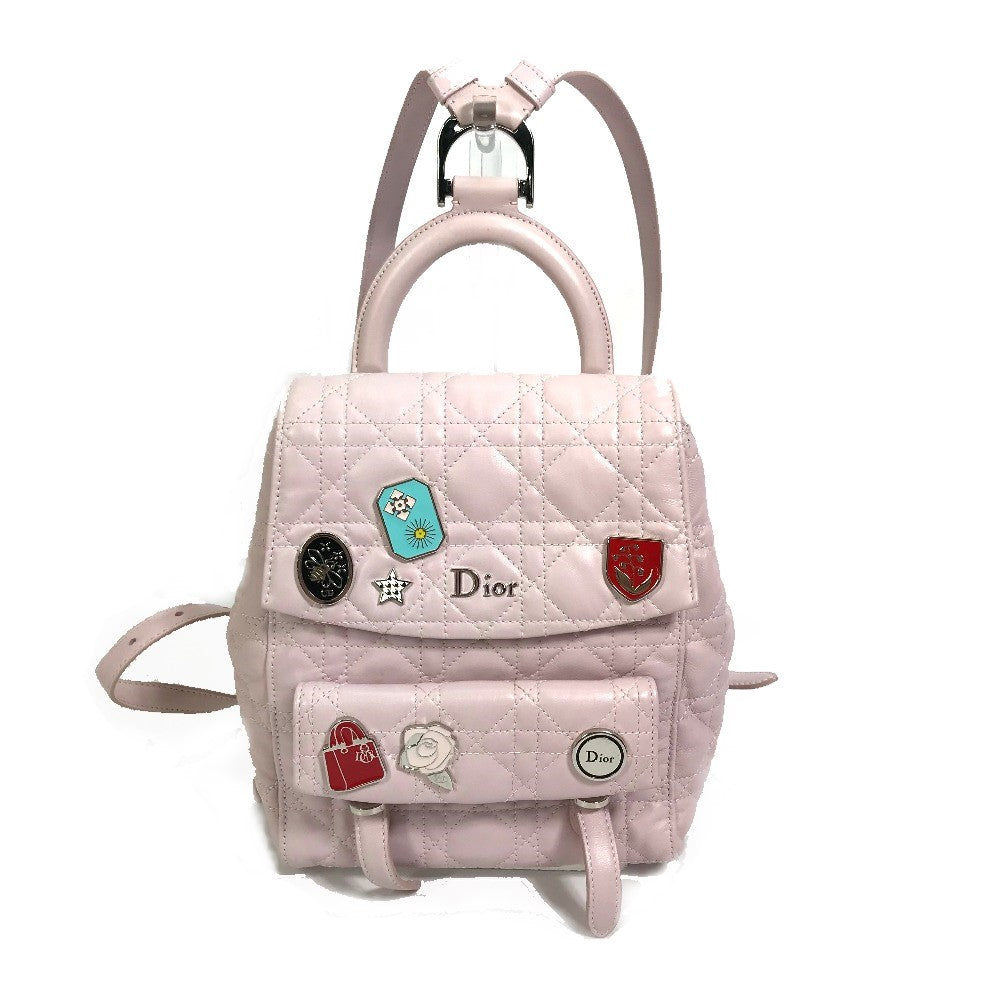 Dior Christian Backpack Cannage Stardust Backpack Women Handbag Leather Pink