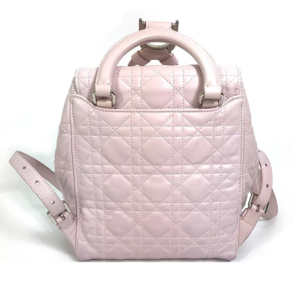 Dior Christian Backpack Cannage Stardust Backpack Women Handbag Leather Pink