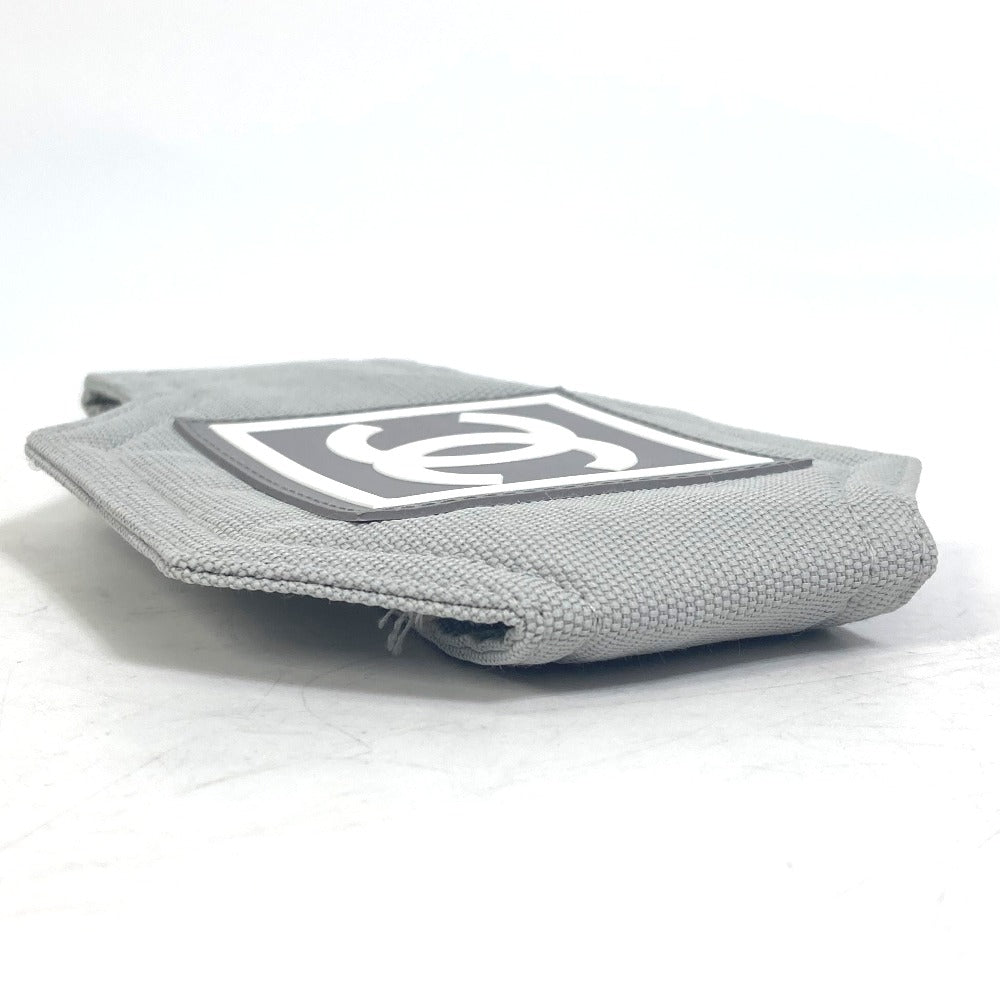 Chanel Wristband Cotton Nylon Sports line COCO Gray Handbag
