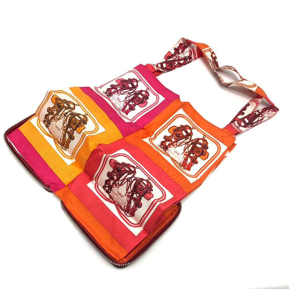 Hermes Tote Bag Buffel Skipper Silk Silky Pop Handbag Red