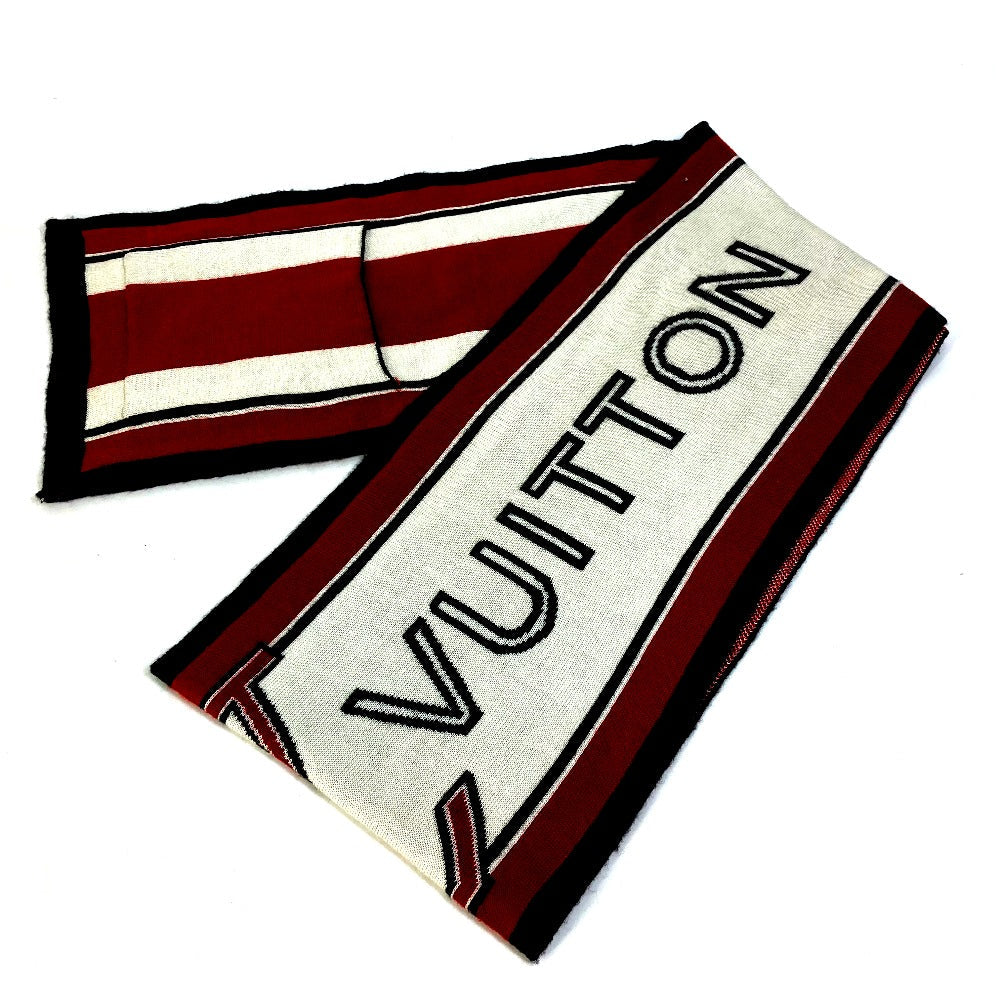 Louis Vuitton Scarf Wool Red Logo Apparel