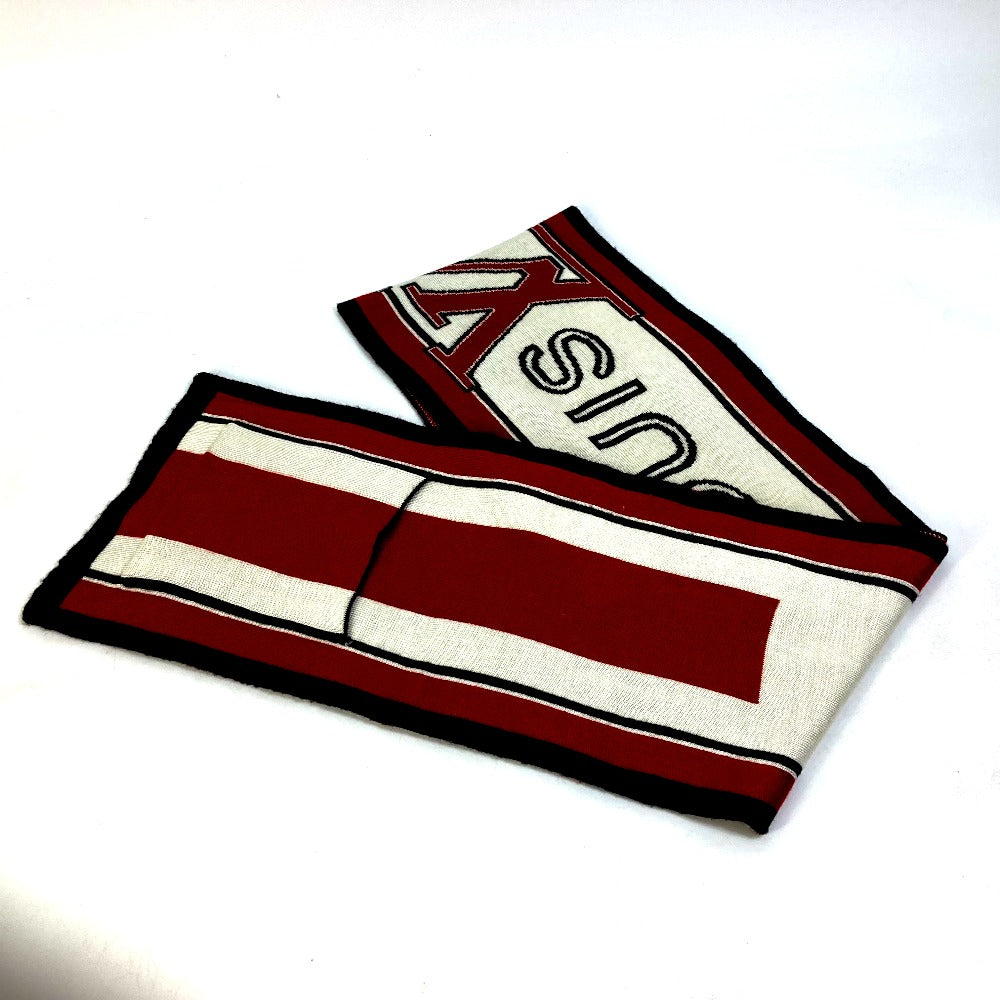 Louis Vuitton Scarf Wool Red Logo Apparel
