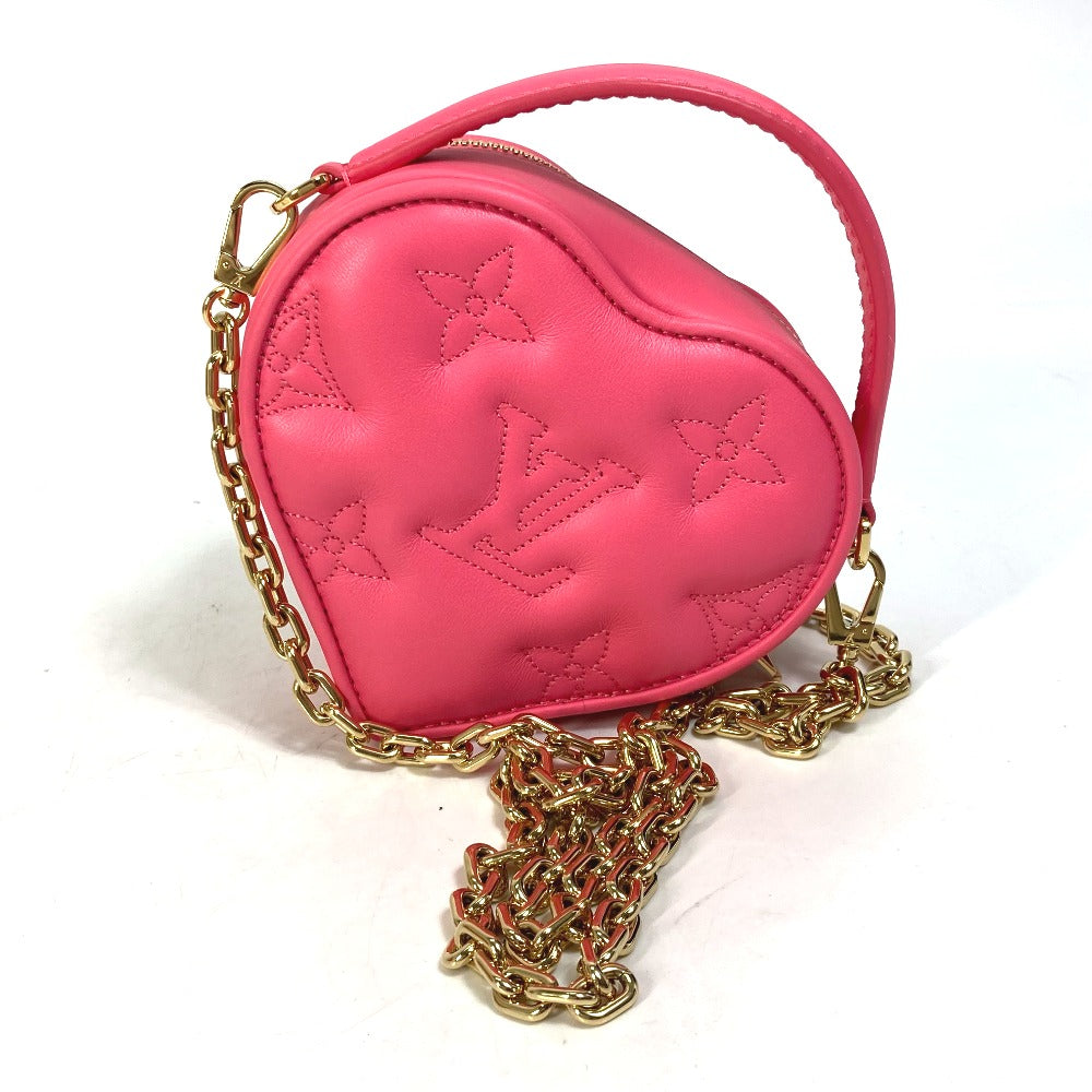 Louis Vuitton M81893 Bubblegram pop my heart Monogram Leather Pink Shoulder Bag