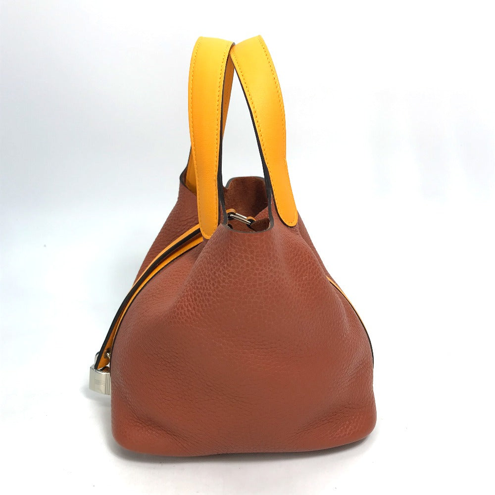 Hermes Handbag Togo Vaux Swift Type By Color Picotan Brown Orange Travel Bag