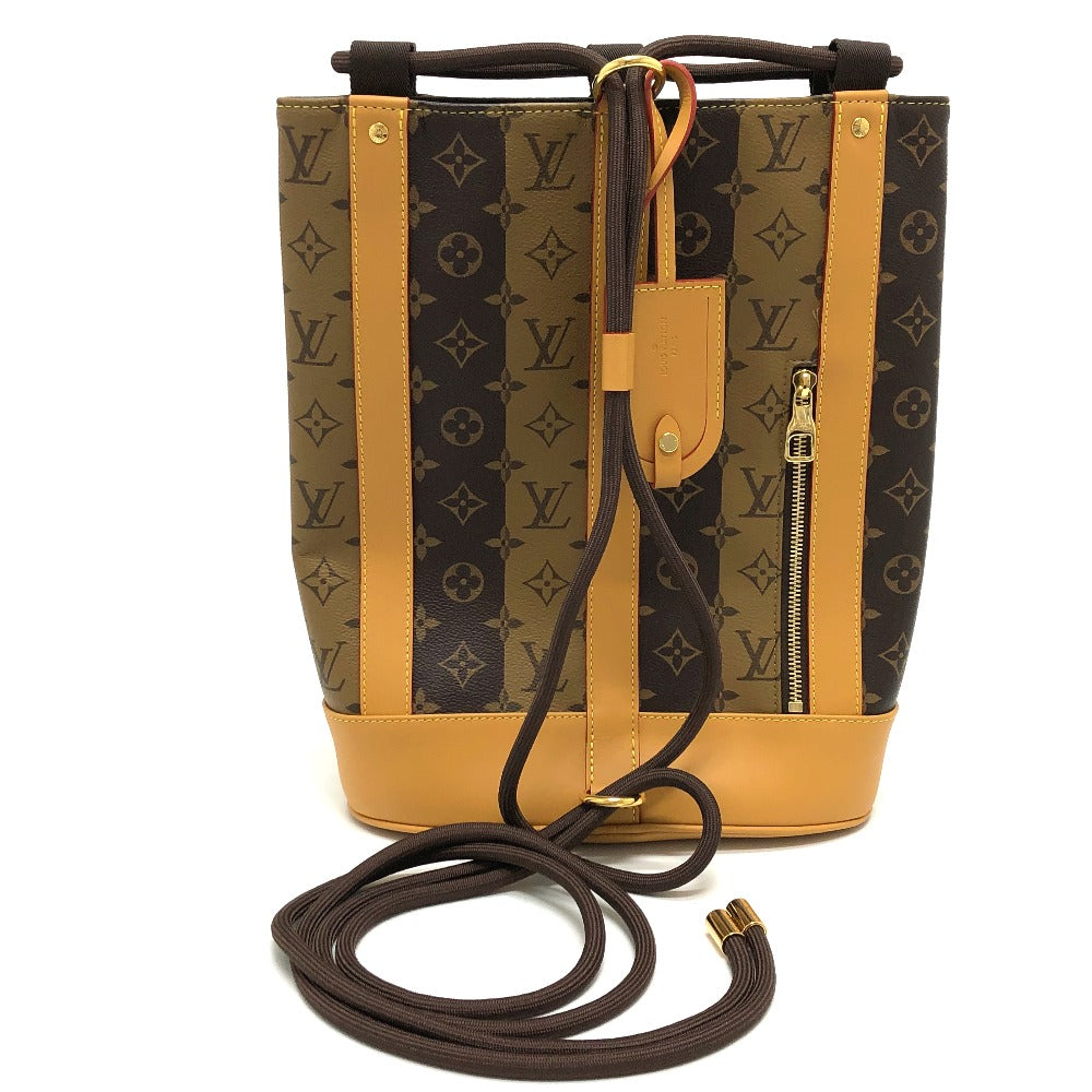 Louis Vuitton M45968 Randonnee Messenger Stripe Monogram Canvas Brown Crossbody Bag