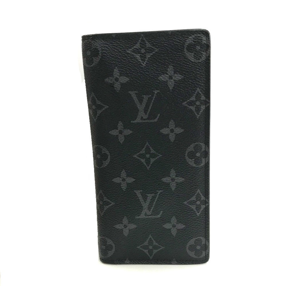 Louis Vuitton Long Purse M61697 Eclipse Monogram Canvas Black Wallet Case