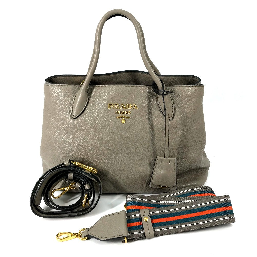 Shoulder Bag Gray Vit. Women Leather Logo