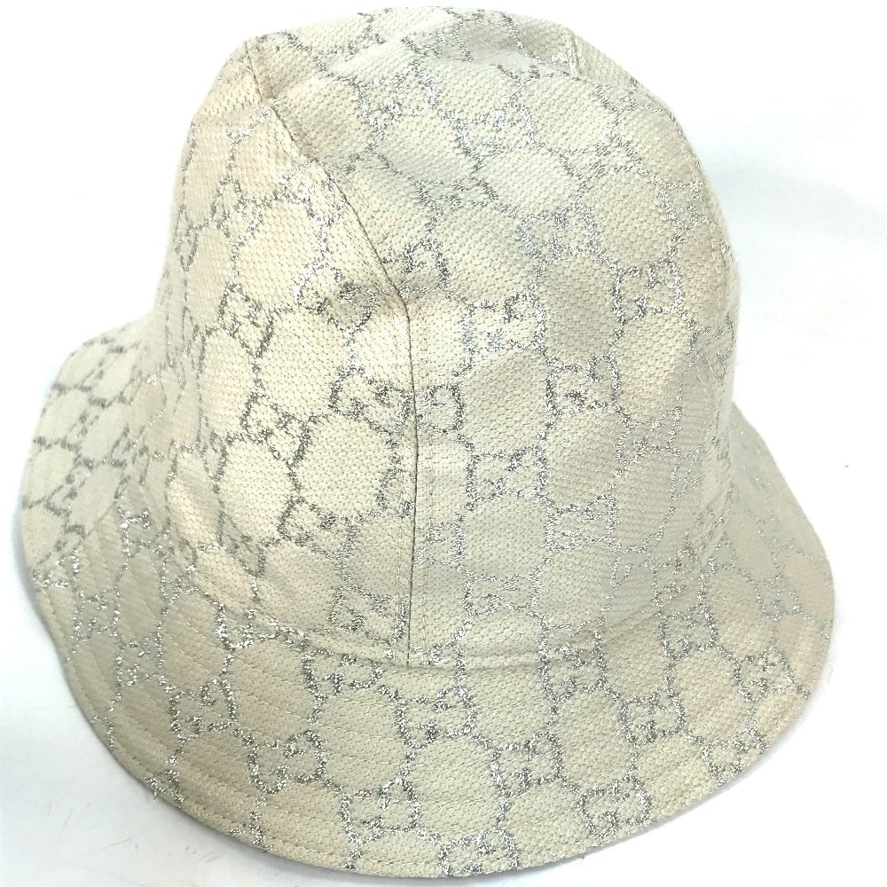 Gucci GG lame L 58 Cotton White Bucket Hat