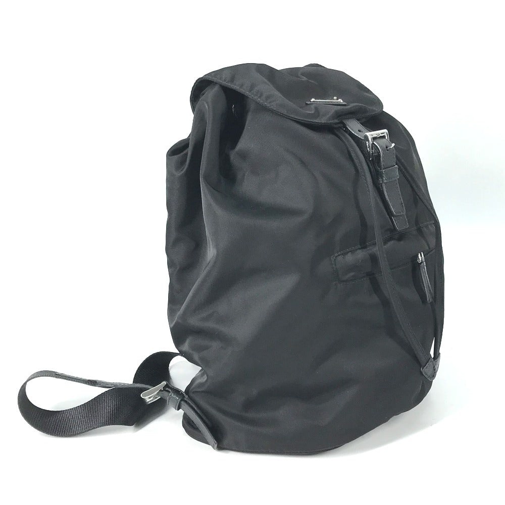 Backpack With Logo Triangle Logo Plate Women Leather Nylon