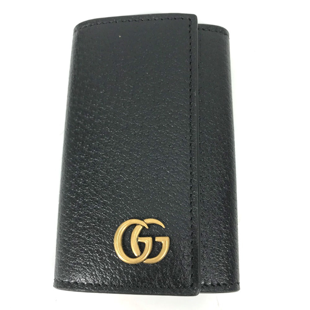 Gucci Key holder GG Marmont Leather Black Key Chain