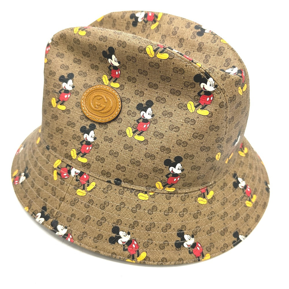 Gucci GG Supreme GG DISNEY Mickey Canvas Brown Mini Hat