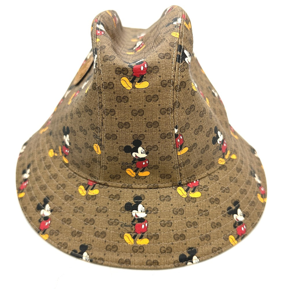 Gucci GG Supreme GG DISNEY Mickey Canvas Brown Mini Hat