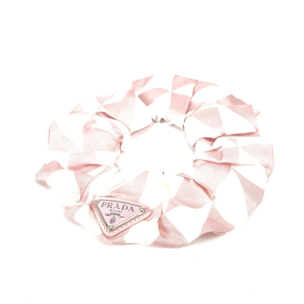 Hair Accessory Silk Triangle Plate Hair Rubber Pink Logo Travel Bag
