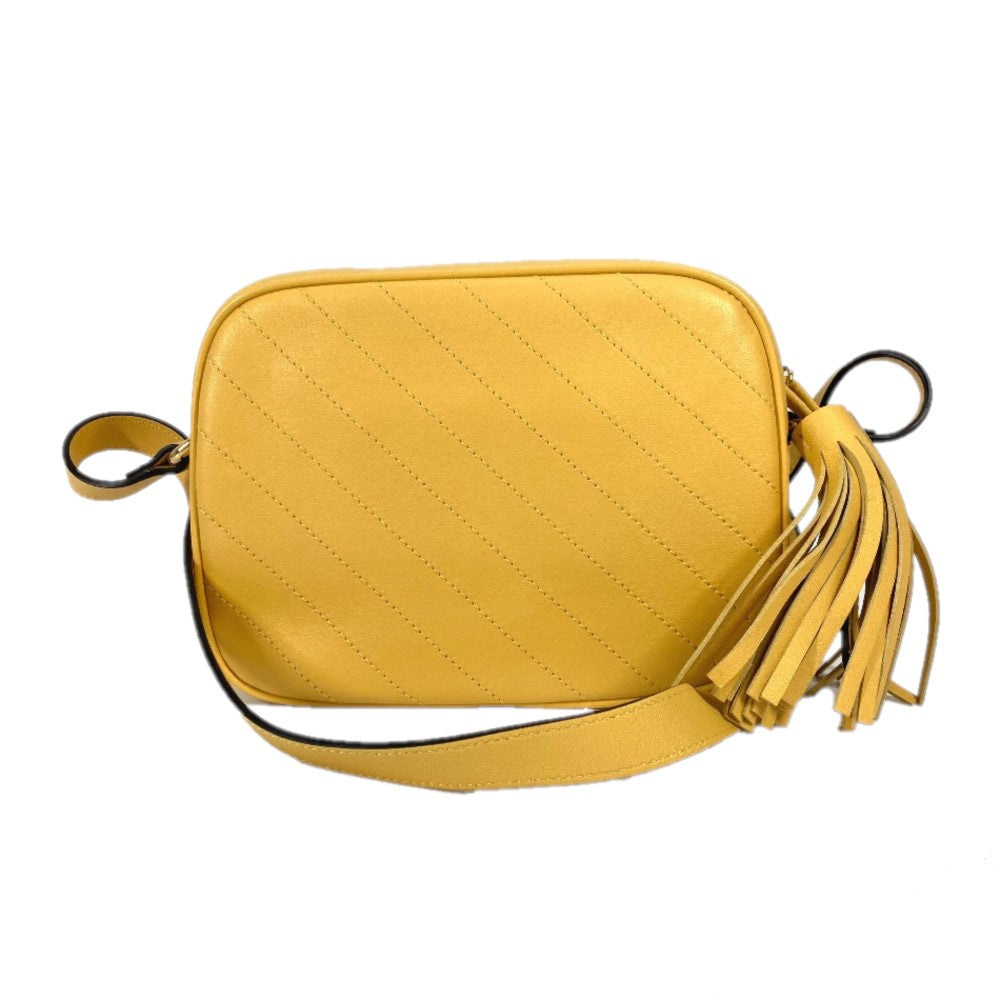 Gucci yellow Round interlocking G tassel Leather Shoulder Bag