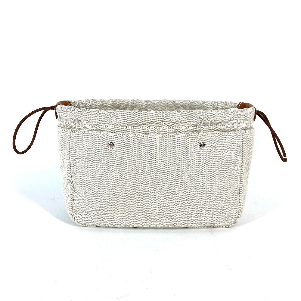 Pouch Toile Chevron Vaubarenia Foolby Handbag Beige Travel Bag