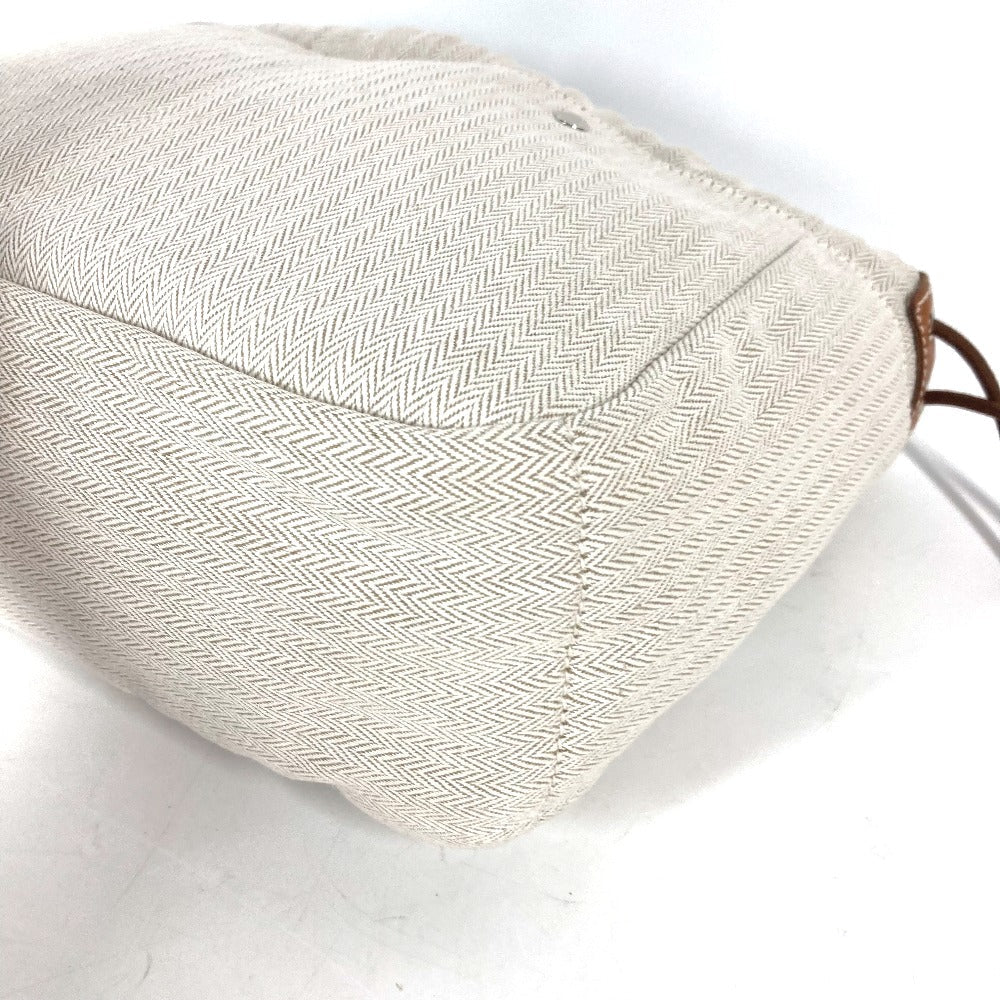 Pouch Toile Chevron Vaubarenia Foolby Handbag Beige Travel Bag