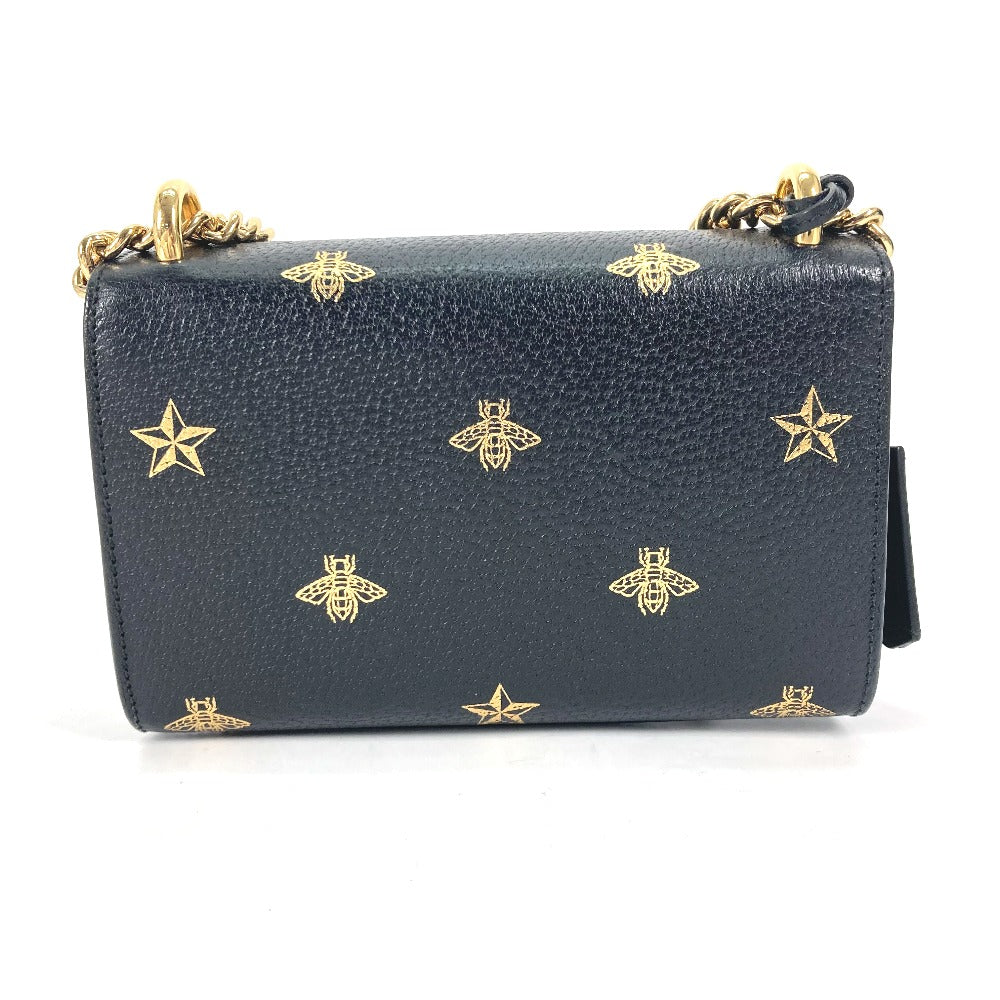 Gucci pochette PADLOCK BEE Leather Black Crossbody Bag