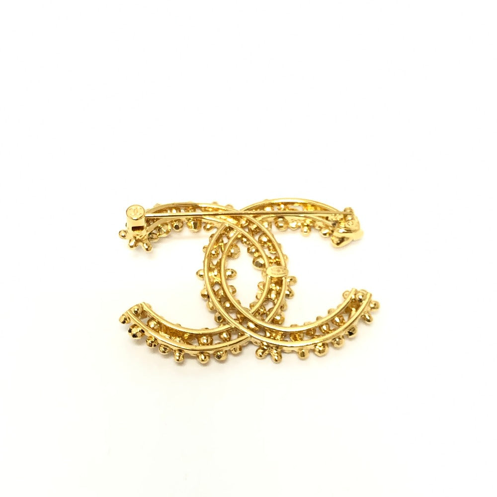 Chanel Brooch tone Gold Handbag E 8