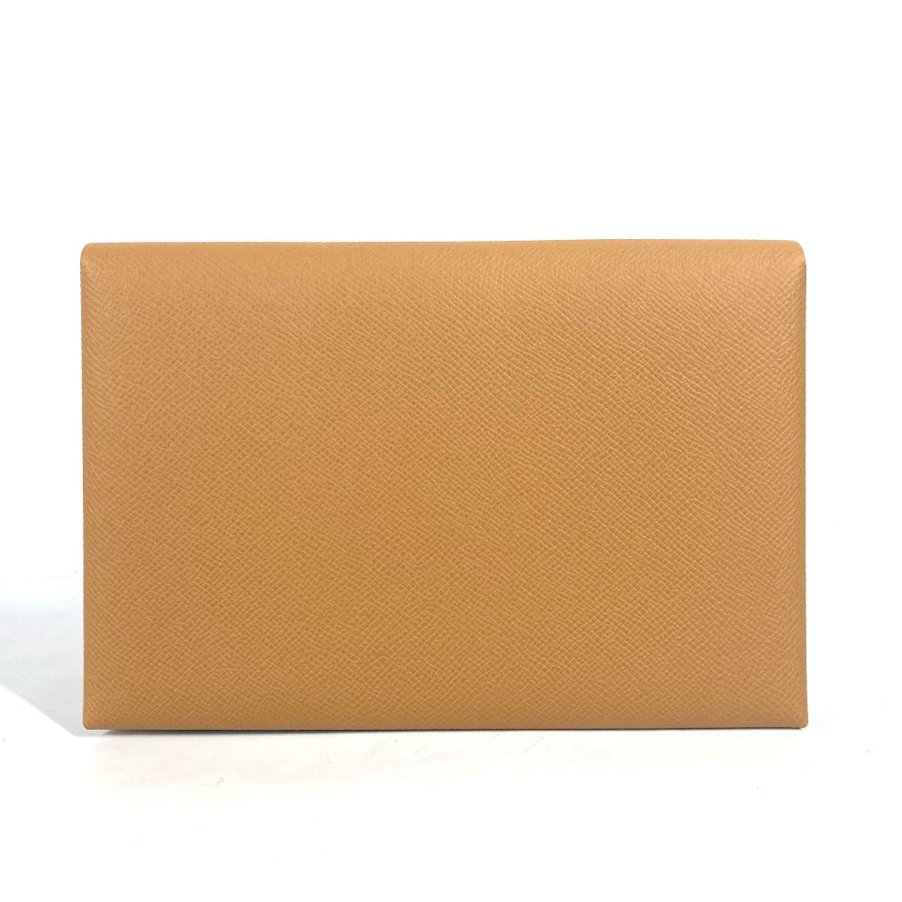 Clutch Bag Epsom X With Porch Calvi Brown Pink