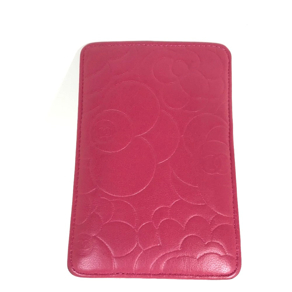 Chanel Card lambskin CC COCO Mark Camellia Pink Wallet Case