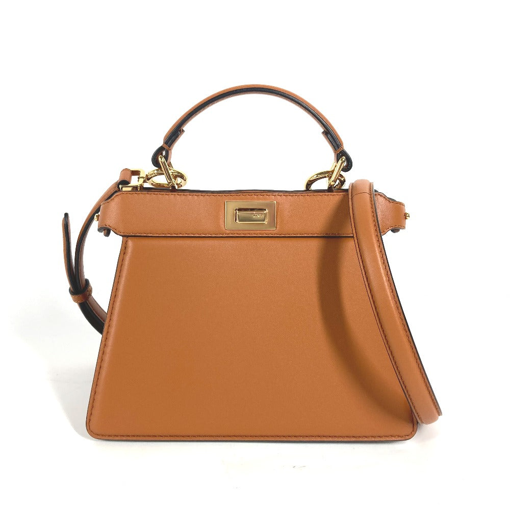 Fendi Shoulder Bag 8Bn335 Peekaboo Iseeu Petit Leather Brown