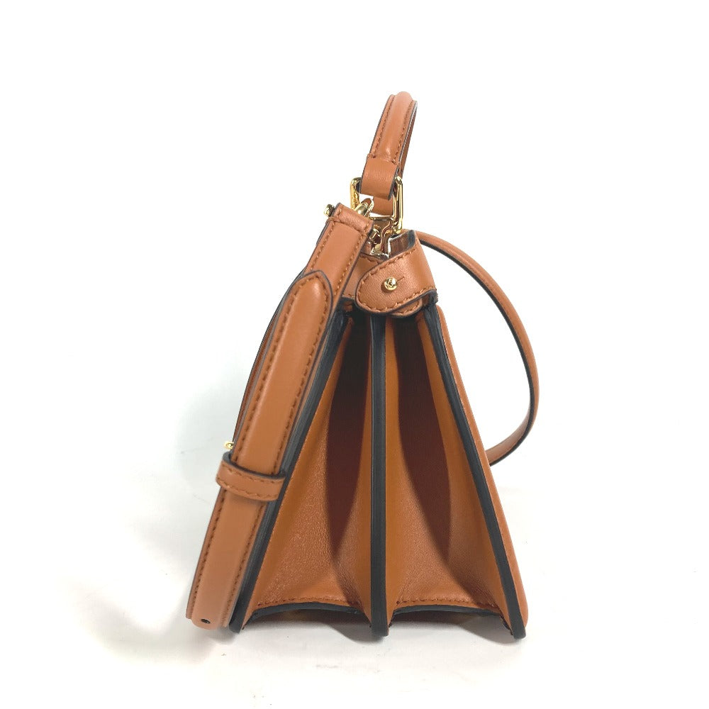Fendi Shoulder Bag 8Bn335 Peekaboo Iseeu Petit Leather Brown