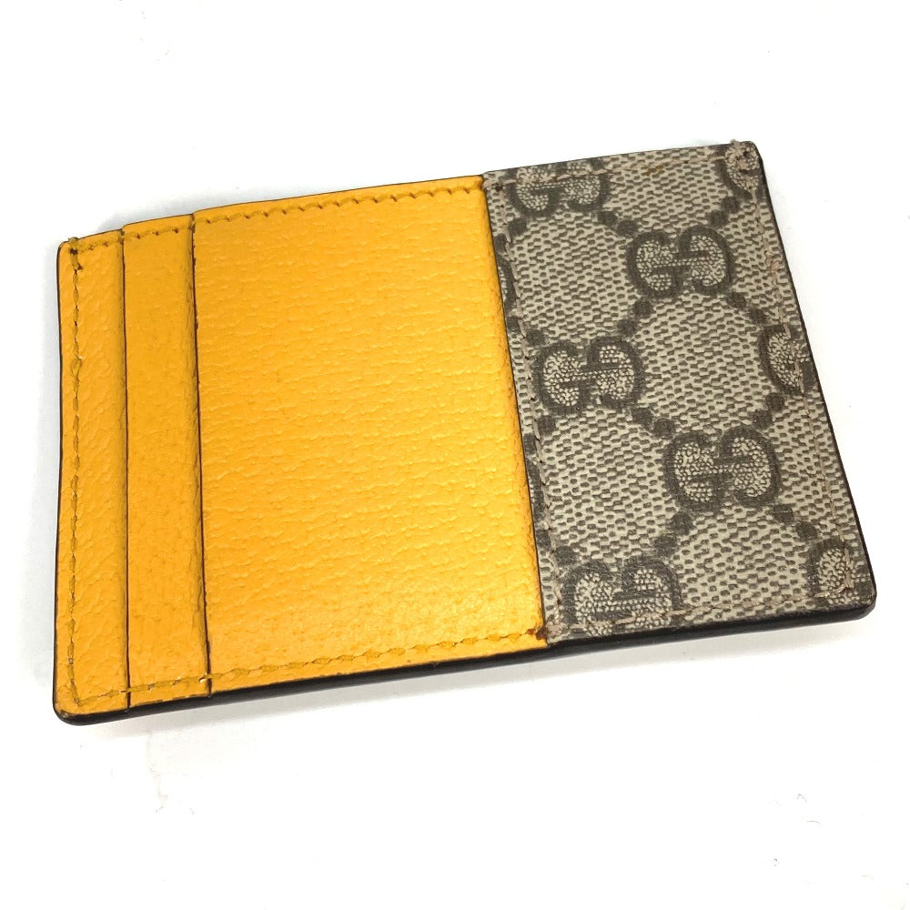 Gucci GG Supreme x yellow GG Canvas Brown Wallet Case